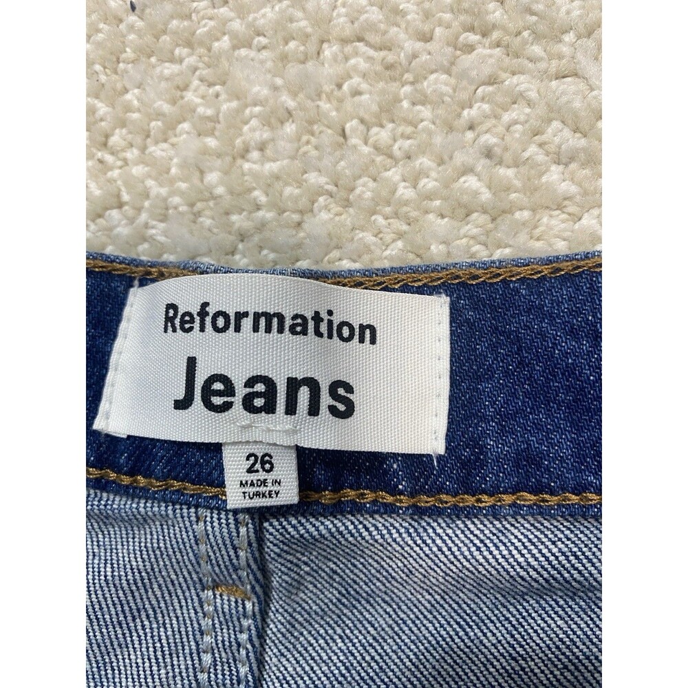 Reformation Bex Super Stretch High Rise Wide Leg Jeans Wheeler Size 26 - Picture 8 of 16
